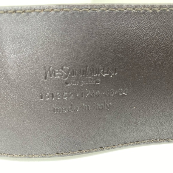 Yves Saint Laurent Wide Ostrich Belt - Picture 9 of 9
